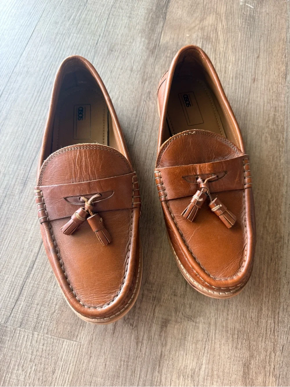 ASOS Men's Brown Leather Tassel Loafers
